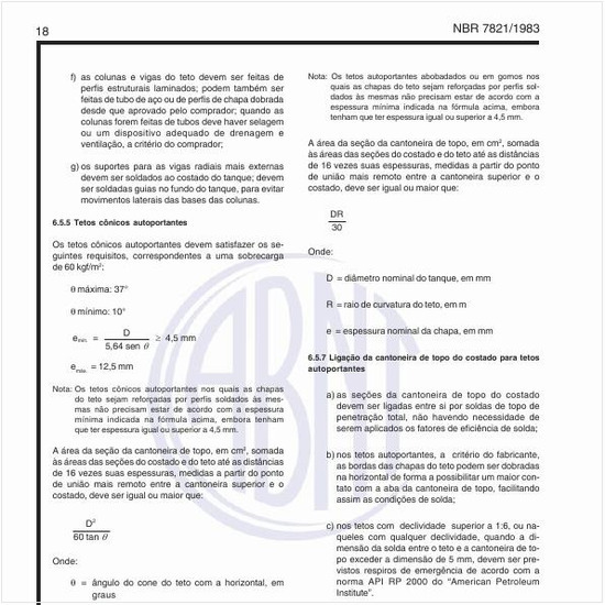 Quais devem ser as conexões e acessórios para tanques?