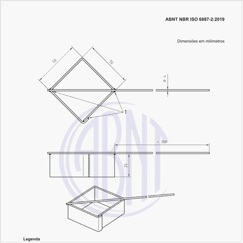 Qual é o gabarito para o delineamento de uma área de amostra de superfície?
