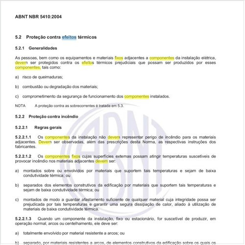 Como devem estar localizados os componentes fixos que apresentem efeito de concentração de calor?
