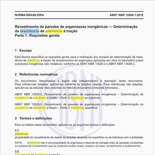 Como pode ser definida a resistência de aderência à tração?