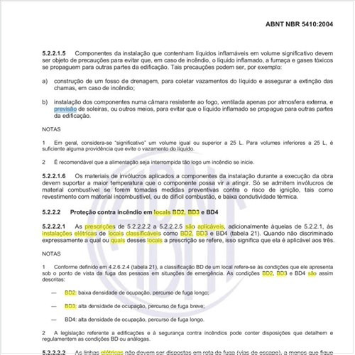 Quais prescrições adicionais são aplicáveis às instalações elétricas de locais classificáveis como BD2 BD3 e BD4?