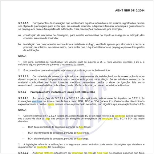 Quais as condições para que as linhas elétricas possam ser dispostas em rota de fuga (vias de escape)?