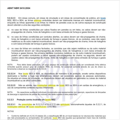 Quais as prescrições adicionais aplicáveis às instalações elétricas de locais classificáveis como BE2?