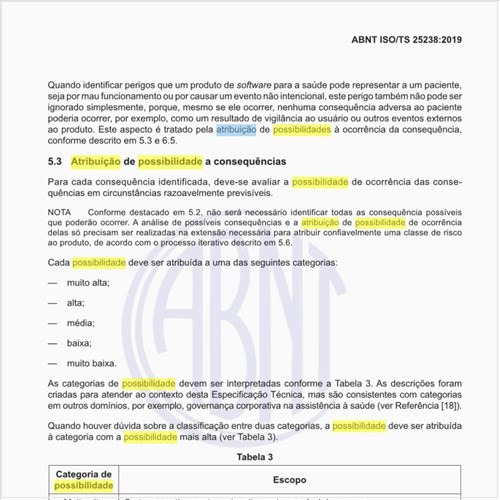 Qual é a atribuição de possibilidade a consequências?