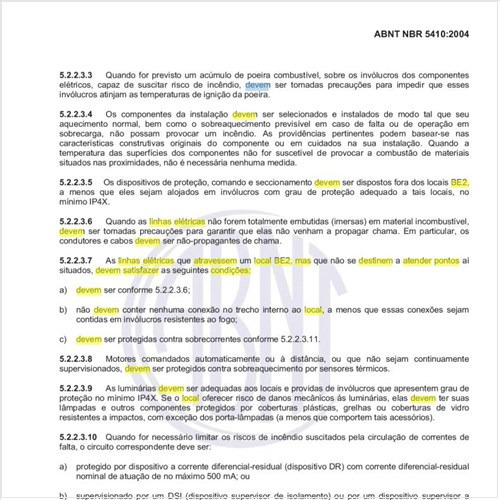 Que condições devem satisfazer as linhas elétricas que atravessem um local BE2, mas que não se destinem a atender pontos nele existentes?