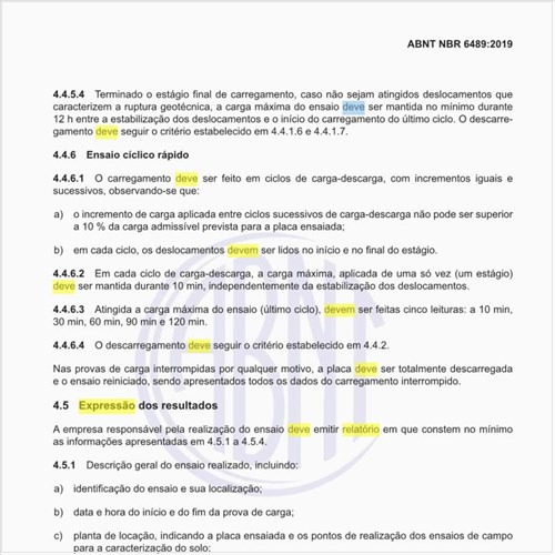 O que deve constar do relatório sobre a expressão dos resultados?