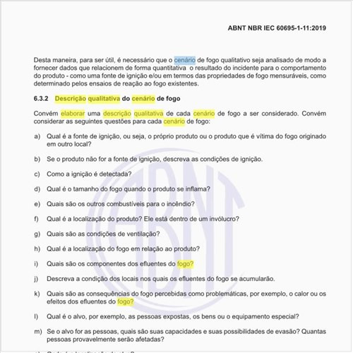 Como elaborar a descrição qualitativa do cenário de fogo?