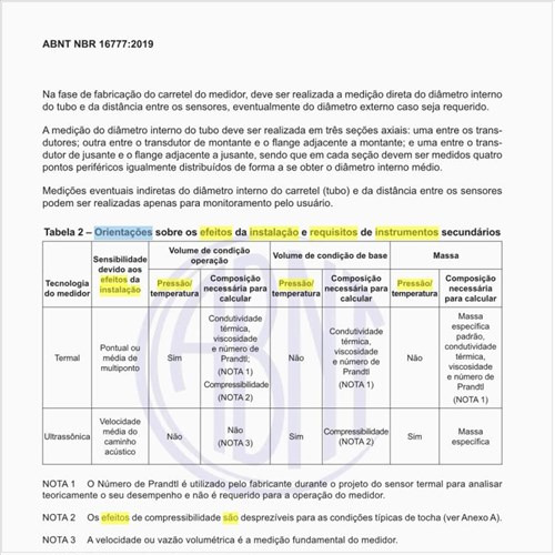 Quais são as orientações sobre os efeitos da instalação e requisitos de instrumentos secundários?