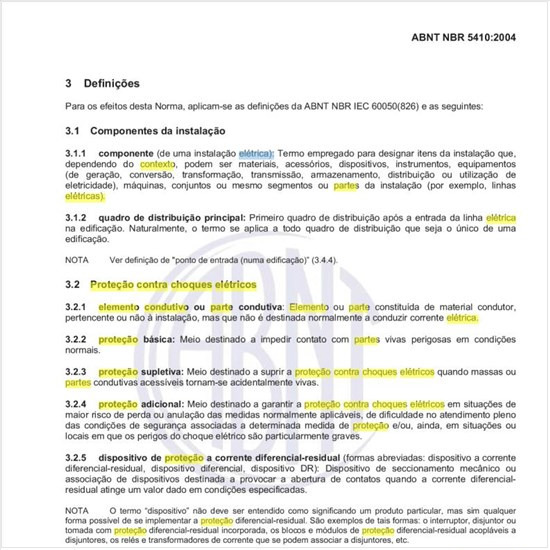 No contexto de proteção contra choques elétricos como se define elemento condutivo ou parte condutiva?