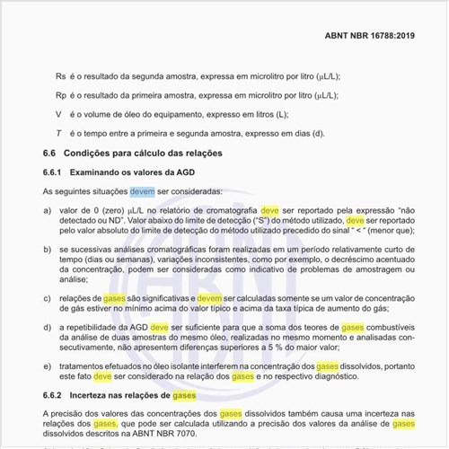 Como deve ser feita a aplicação para gases livres em relés de gases?