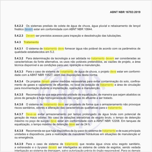 Como deve ser executado o tratamento da água?