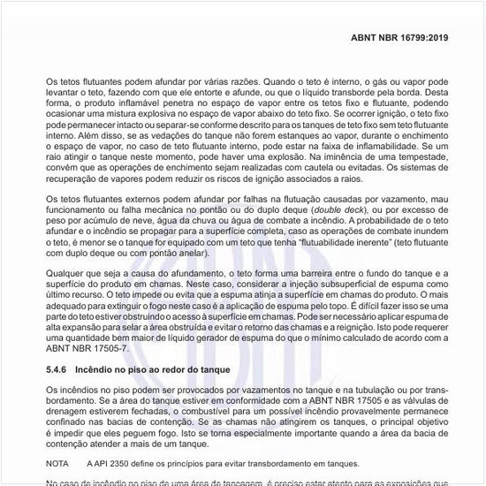 Como é um incêndio no piso ao redor do tanque?