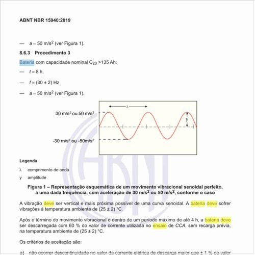 Como deve ser executado o ensaio de retenção de eletrólito em bateria ventilada ou inundada?