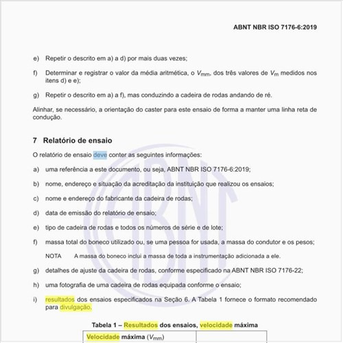 Onde deve ser feita a divulgação dos resultados da velocidade máxima?