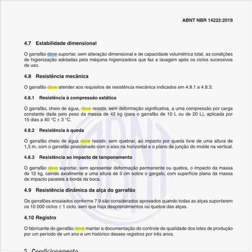 Como deve ser executada a amostragem dos garrafões?
