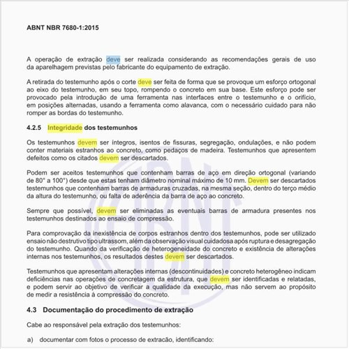 Como deve ser a integridade dos testemunhos?