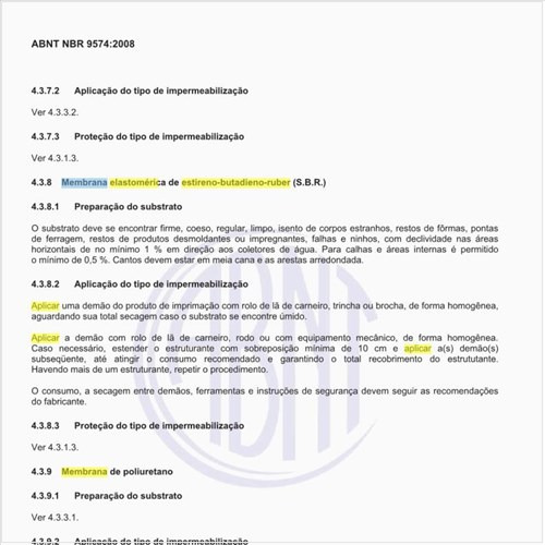 Como aplicar a membrana elastomérica de estireno-butadieno-ruber (S.B.R.)?