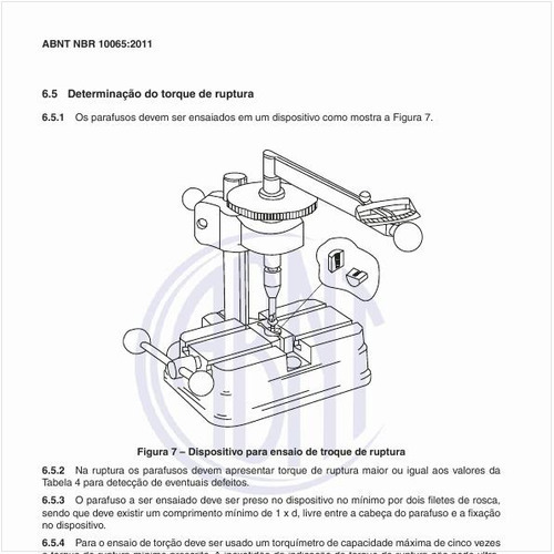 Como fazer a determinação do torque de ruptura?