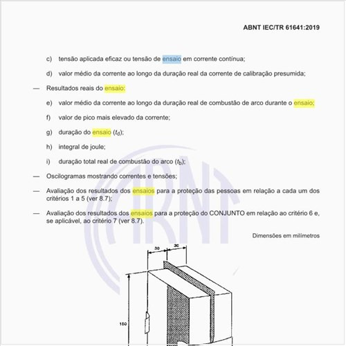 Como deve ser feito o suporte de montagem para os indicadores do ensaio de falha por arco?