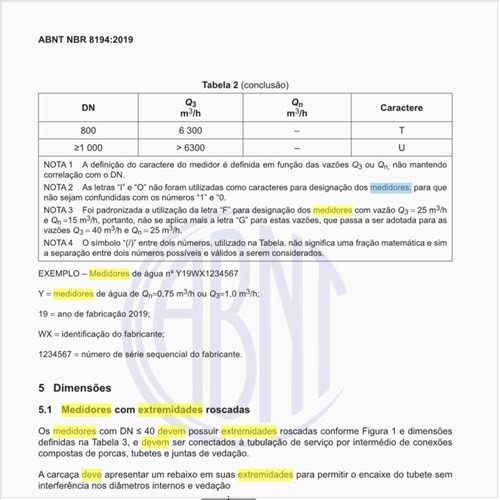 Como deve ser os medidores com extremidades roscadas?
