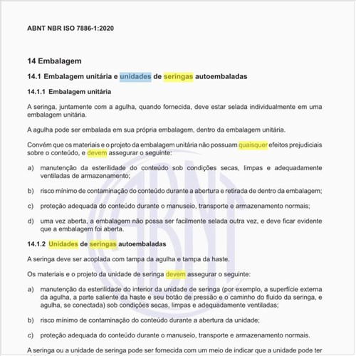 Quais devem ser as marcações adicionais para unidades de seringas autoembaladas?