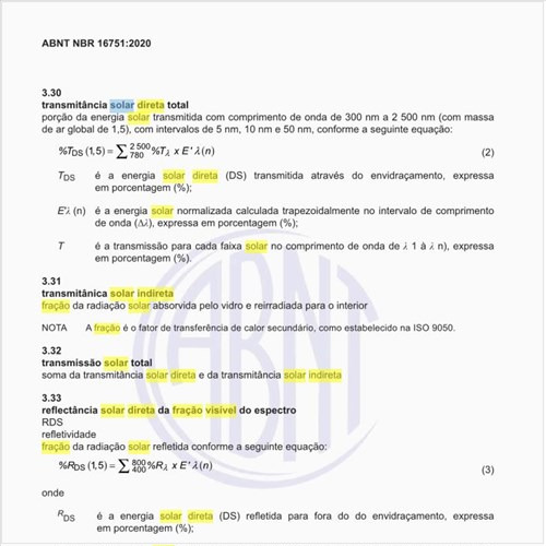 Como se define a reflectância solar direta da fração visível do espectro?