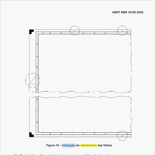 Como deve ser feita a indicação do dobramento das folhas?