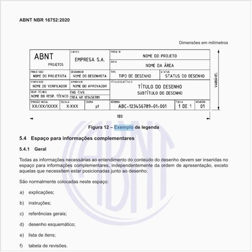 Qual seria um exemplo de legenda?