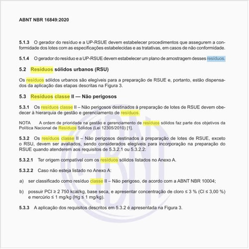 Qual seria o processo de avaliação da elegibilidade para o emprego de resíduos classe II – não perigosos?