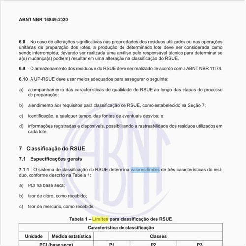 Quais os limites para classificação dos RSUE?