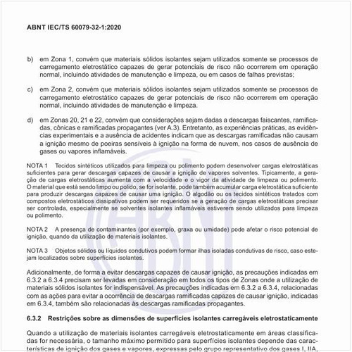 Quais são as restrições sobre as dimensões de superfícies isolantes carregáveis eletrostaticamente?