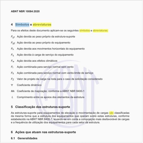 Quais são os símbolos e abreviaturas usados nessa norma?