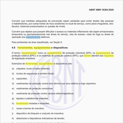 Quais devem ser os requisitos para as ferramentas, equipamentos e dispositivos?