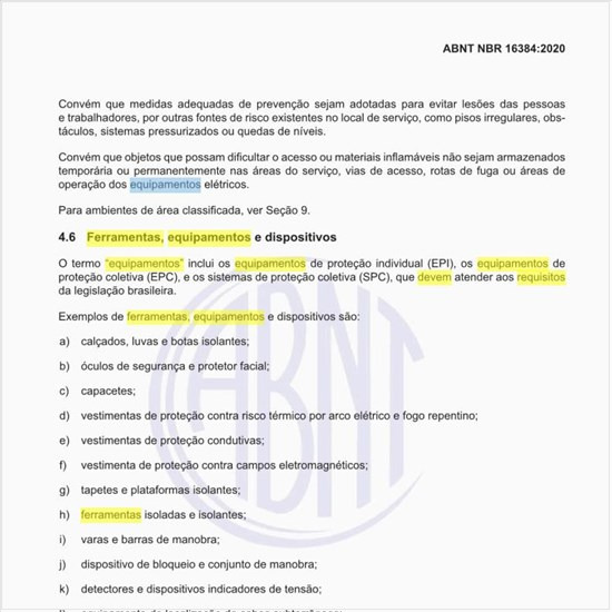Quais devem ser os requisitos para as ferramentas, equipamentos e dispositivos?