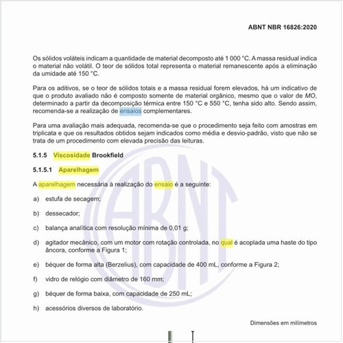 Qual é a aparelhagem para executar o ensaio de viscosidade Brookfield?
