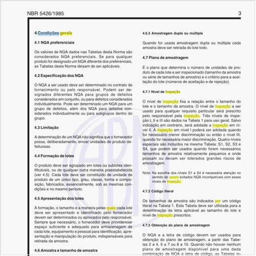 Quais as condições gerais a serem adotadas na inspeção por atributos?
