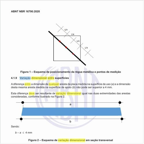 Qual deve ser a variação dimensional entre superfícies?