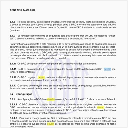 O que devem atender as configurações do DRC?