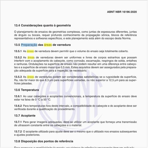 Como fazer a preparação das áreas de varredura?