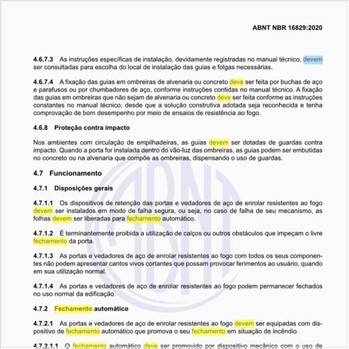Como deve ser previsto o fechamento automático?