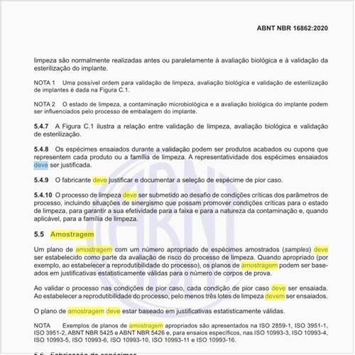 Como deve ser feita a amostragem do processo?