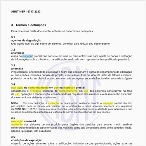 Como poder definida a avaliação do comportamento em uso na inspeção predial?