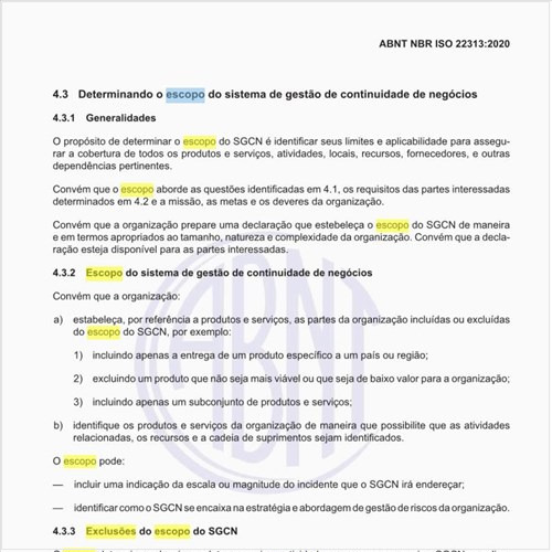 O que fazer em relação às exclusões do escopo do SGCN?