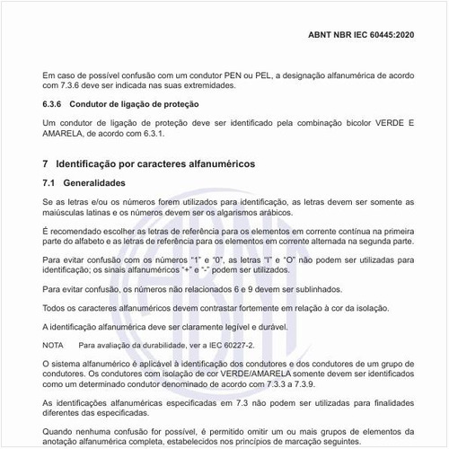 Como fazer a identificação por caracteres alfanuméricos?