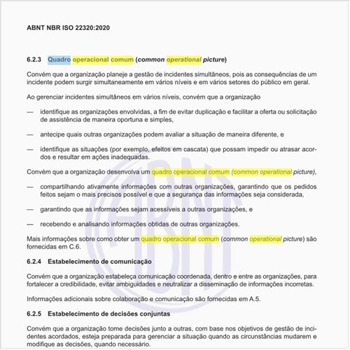 O que é um quadro operacional comum (common operational picture)?