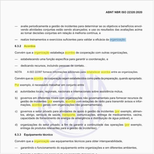 Por que a organização deve estabelecer acordos de cooperação?
