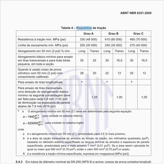 Quais são os requisitos de tração?