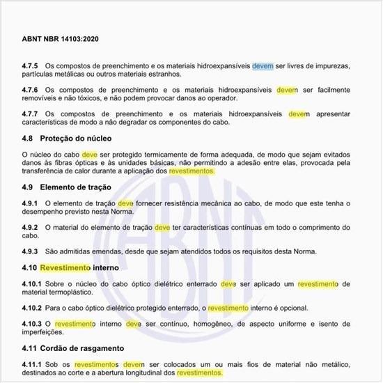 Como deve ser fabricado o revestimento adicional de poliamida?