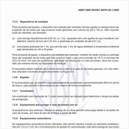 Quais os dispositivos de medição a ser usados no ensaio de temperatura de autoignição?