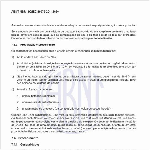 Quais os requisitos que os componentes necessários para o ensaio devem atender?